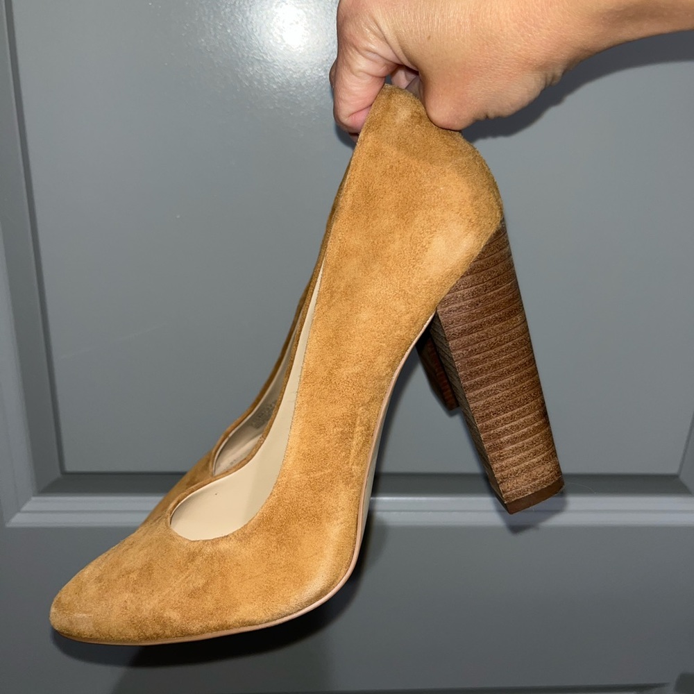 Suede Camel heels